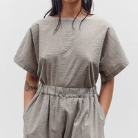 Black Crane Boxed Top, P. Grey