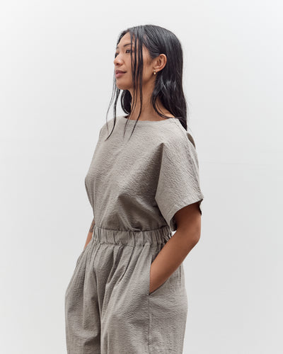 Black Crane Boxed Top, P. Grey