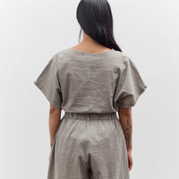 Black Crane Boxed Top, P. Grey