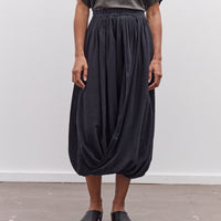 Black Crane Greek Column Skirt, Sumi Black