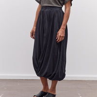 Black Crane Greek Column Skirt, Sumi Black