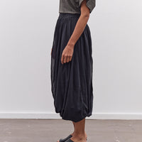 Black Crane Greek Column Skirt, Sumi Black
