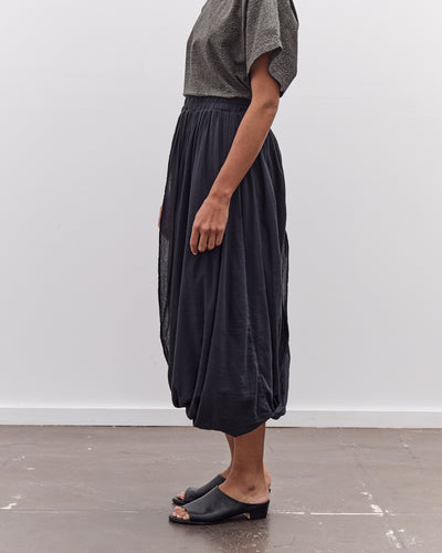 Black Crane Greek Column Skirt, Sumi Black