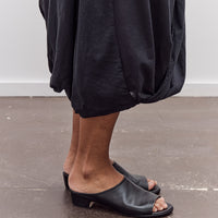 Black Crane Greek Column Skirt, Sumi Black