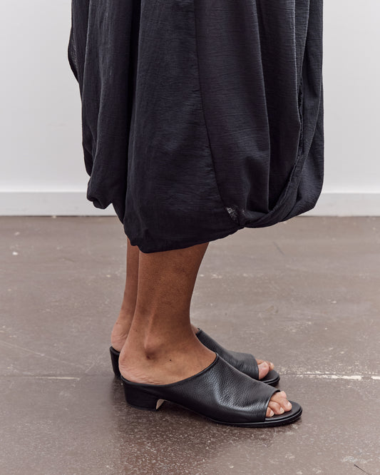 Black Crane Greek Column Skirt, Sumi Black