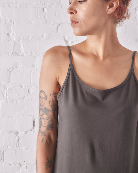 Black Crane Cami Dress, Shadow