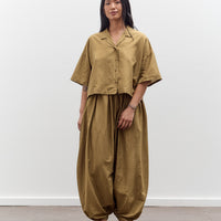 Black Crane Cropped Shirt, Dk. Olive