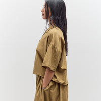 Black Crane Cropped Shirt, Dk. Olive