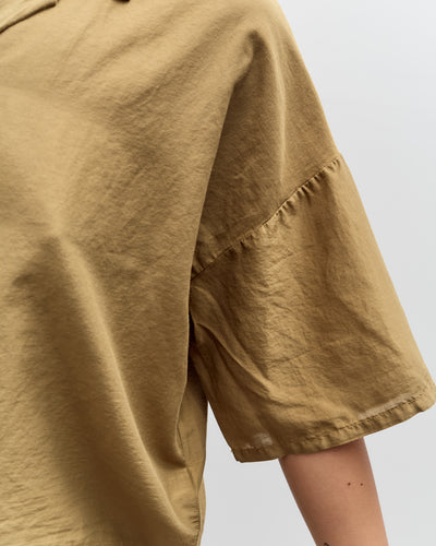 Black Crane Cropped Shirt, Dk. Olive