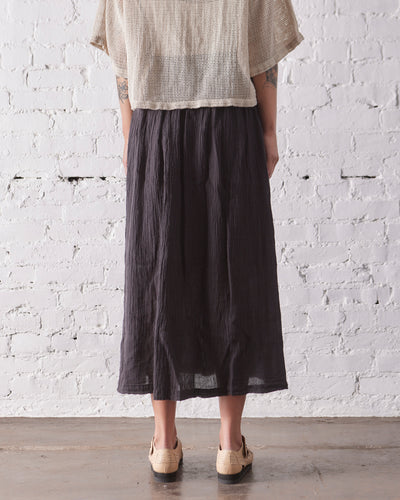 Black Crane Double Layered Skirt, Black