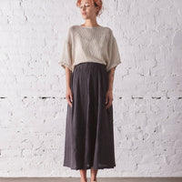 Black Crane Double Layered Skirt, Black