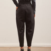 Black Crane Draped Pants, Black