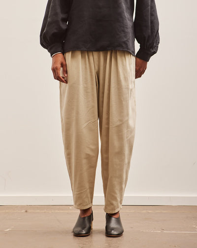 Black Crane Draped Pants, Ivory