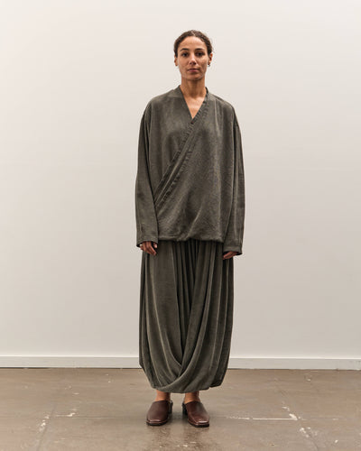 Black Crane Drapey Shirts, Slate