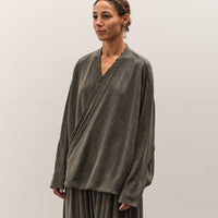 Black Crane Drapey Shirts, Slate