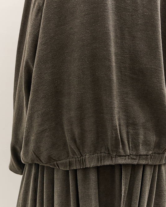 Black Crane Drapey Shirts, Slate