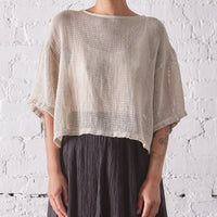 Black Crane Fishnet Top, Cloud