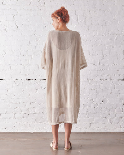 Black Crane Long Tee Dress, Cloud