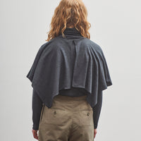 Black Crane Mini Poncho, Dark Grey