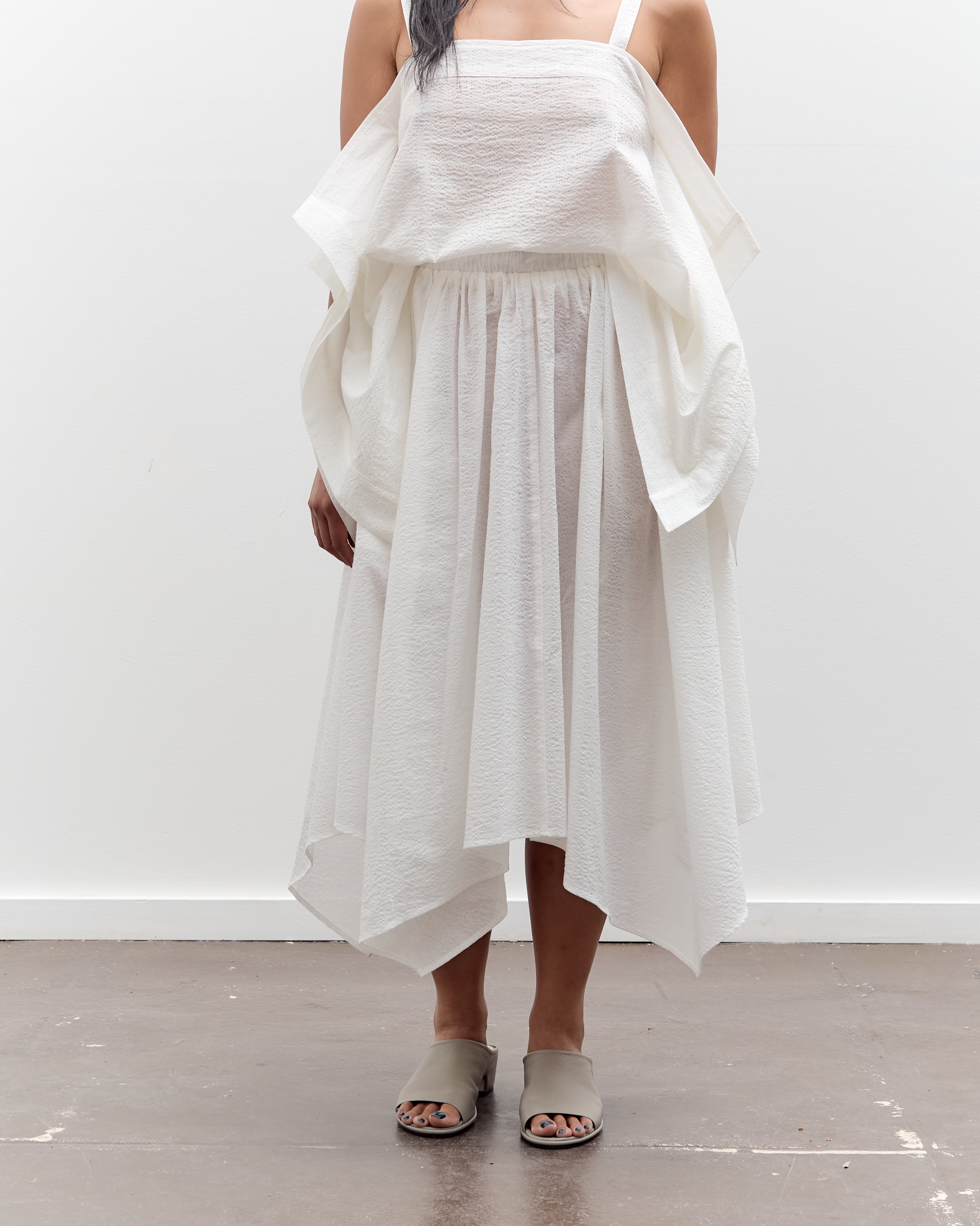Black Crane Paper Skirt, White – Glasswing