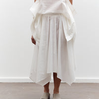 Black Crane Paper Skirt, White