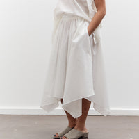 Black Crane Paper Skirt, White