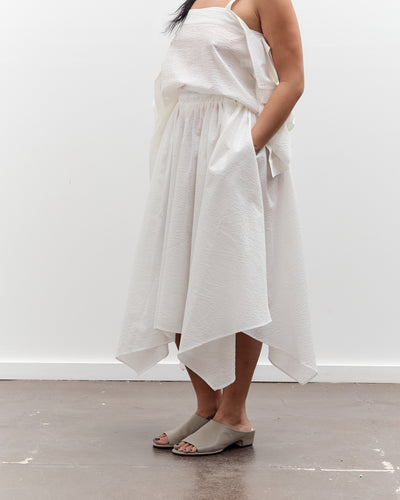 Black Crane Paper Skirt, White