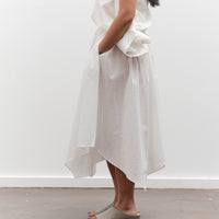 Black Crane Paper Skirt, White
