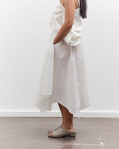 Black Crane Paper Skirt, White