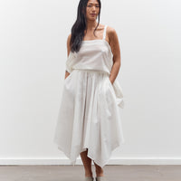 Black Crane Paper Skirt, White
