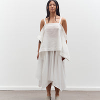 Black Crane Paper Top, White