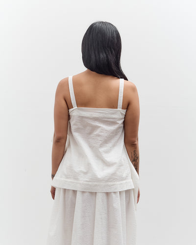 Black Crane Paper Top, White