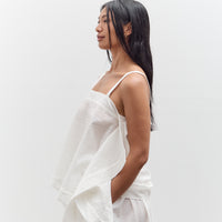 Black Crane Paper Top, White