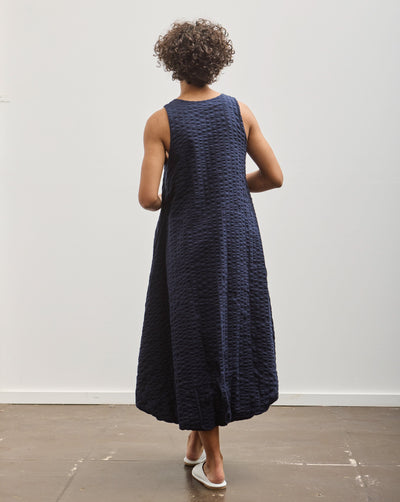 Black Crane Parachute Dress, Navy