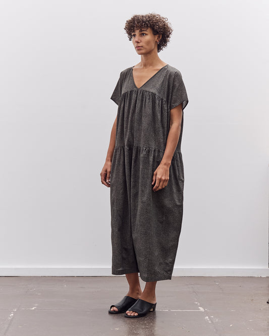 Black Crane Puff Jumpsuit, Steel