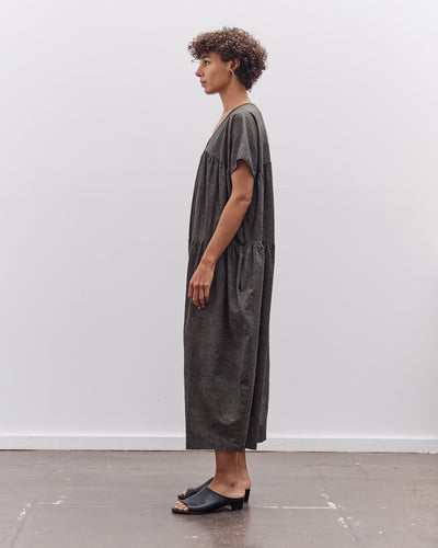 Black Crane Puff Jumpsuit, Steel