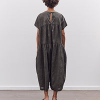 Black Crane Puff Jumpsuit, Steel
