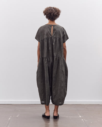 Black Crane Puff Jumpsuit, Steel
