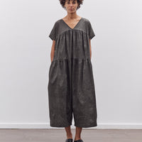 Black Crane Puff Jumpsuit, Steel