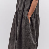 Black Crane Puff Jumpsuit, Steel