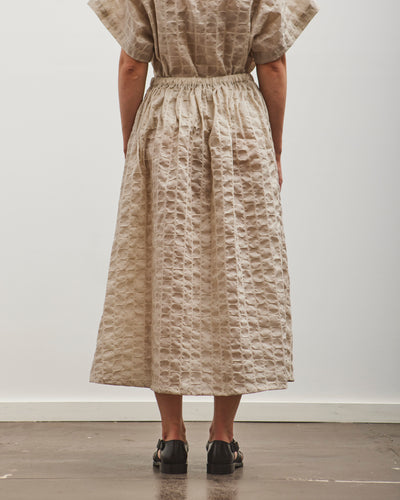 Black Crane Ripple Finish Skirt, Beige