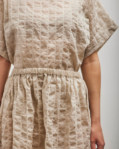 Black Crane Ripple Finish Skirt, Beige