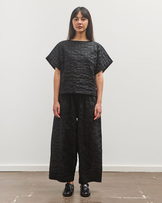 Black Crane Ripple Finish Top, Black