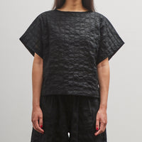 Black Crane Ripple Finish Top, Black