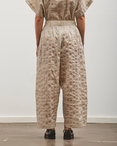 Black Crane Ripple Wide Pants, Beige