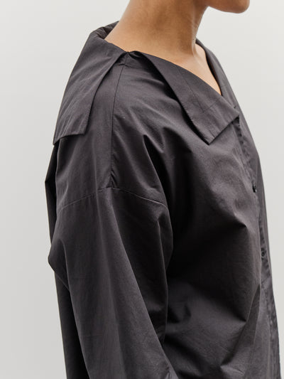 Black Crane Sailor Collar Top, Black