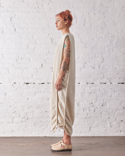 Black Crane Side Corded Dress, Cloud