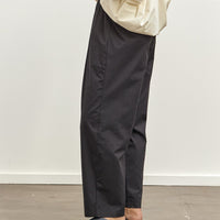 Black Crane Straight Draped Pants, Black