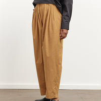 Black Crane Straight Draped Pants, Camel