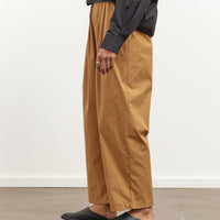 Black Crane Straight Draped Pants, Camel